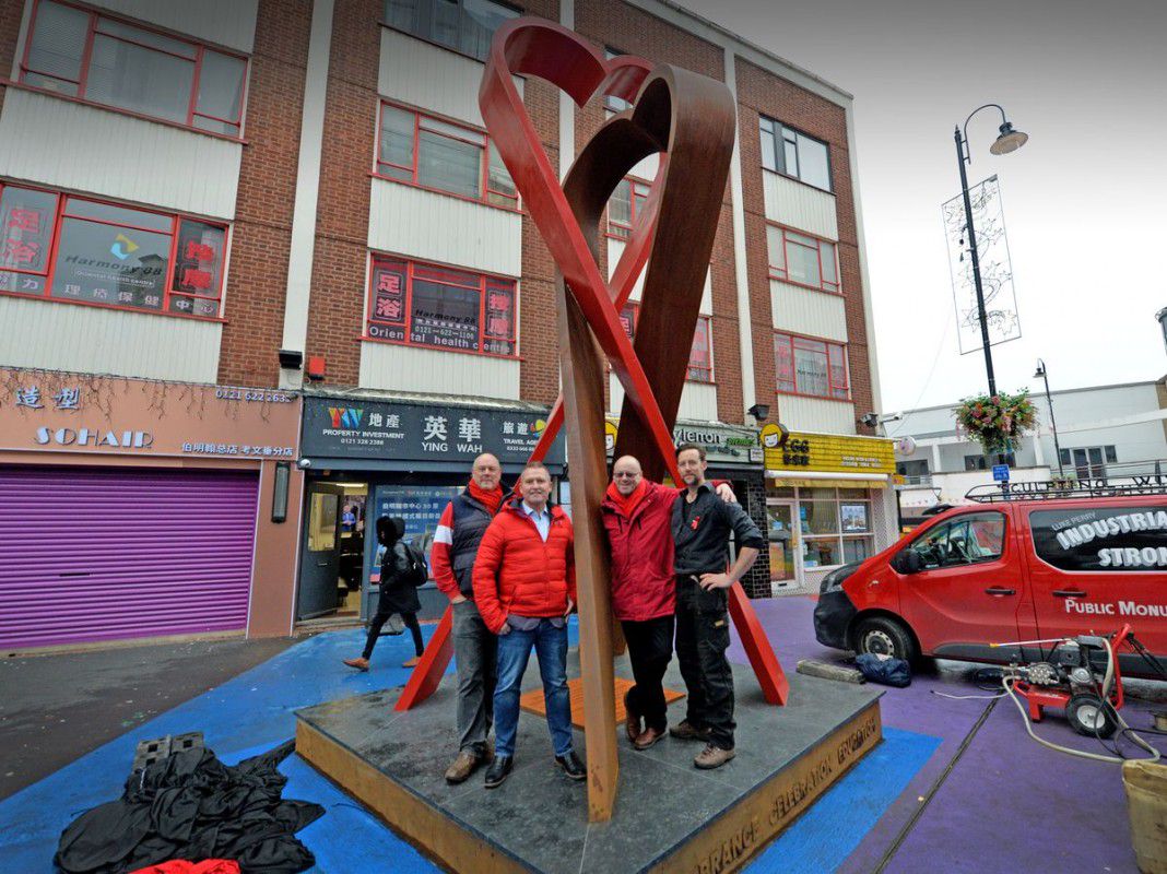 Birmingham Aids & Hiv Memorial Is Revealed Outside The Arcadian